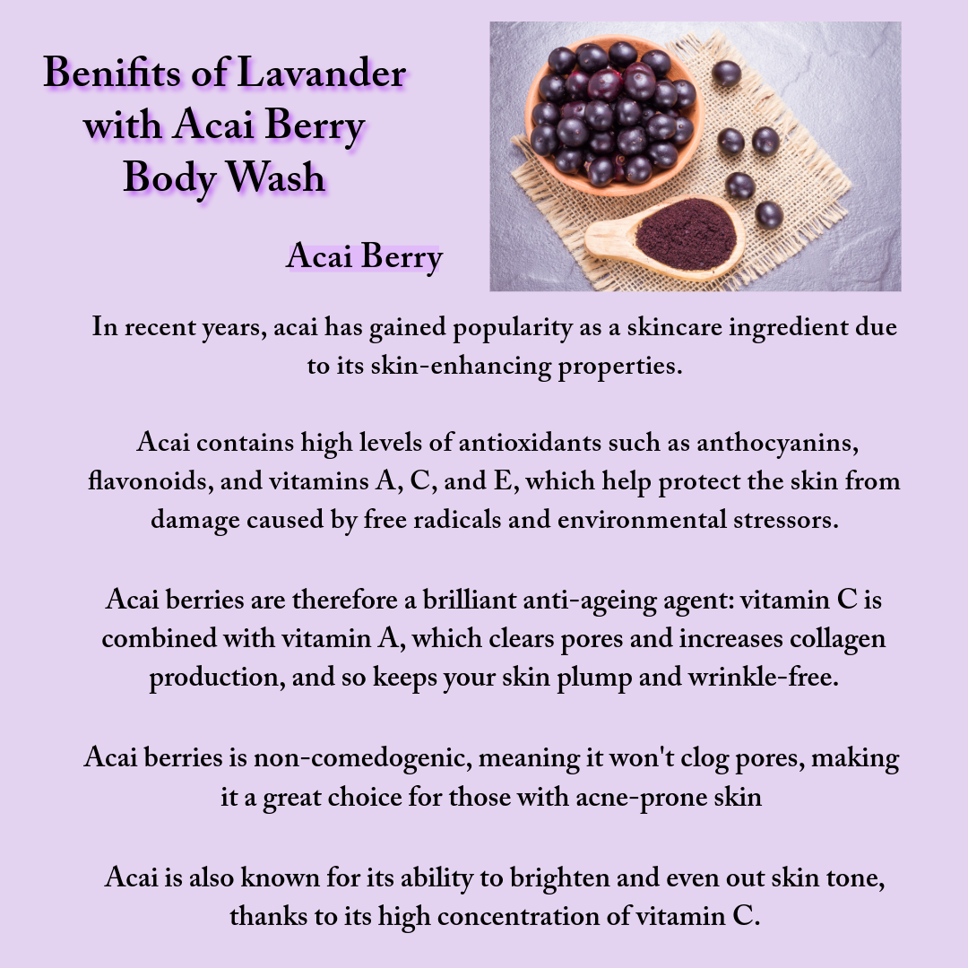 Lavender with Acai Berry Body Wash 300ml